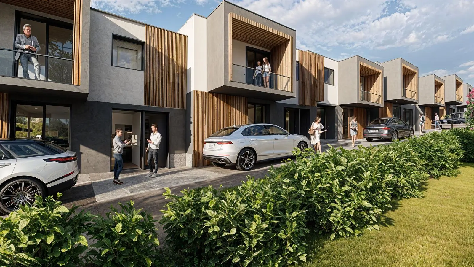 Двухэтажные дома в новом жилом комплексе Grand Townhouses