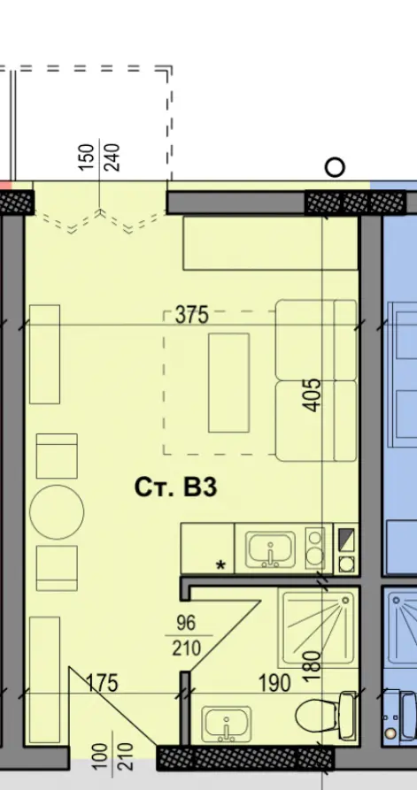 Студия в комплексе La Mer Gold Residence