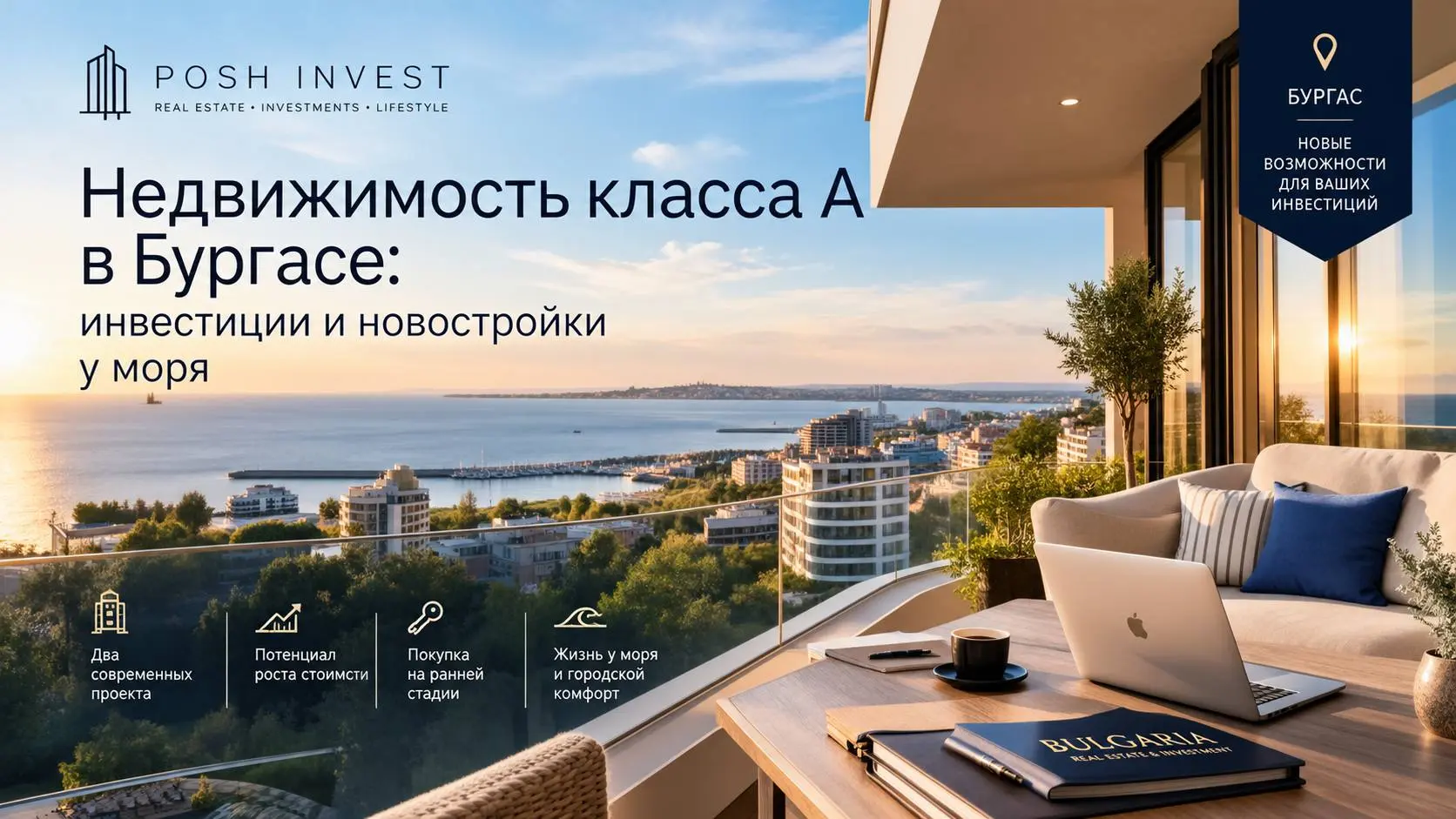 Недвижимость класса A в Бургасе: новостройки для жизни и инвестиций