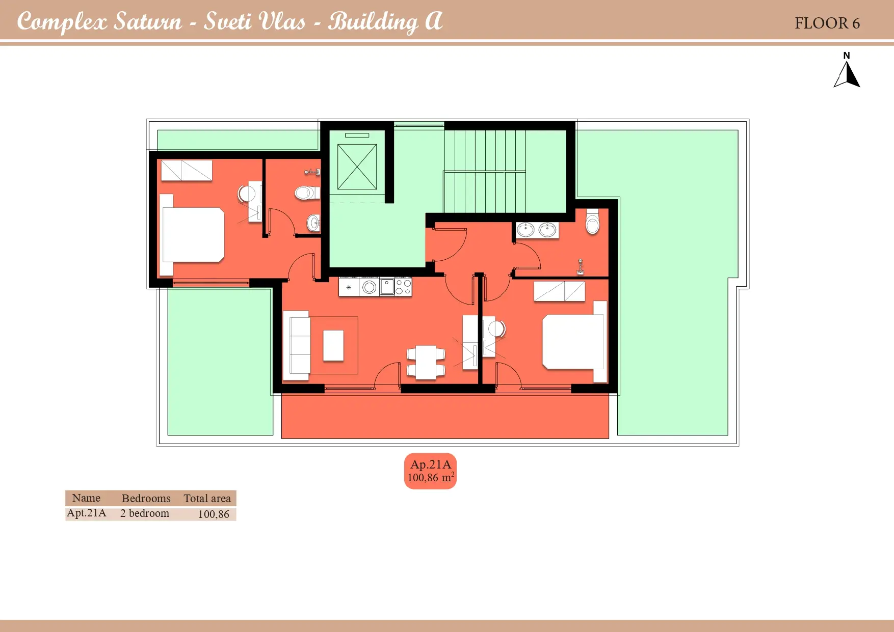 Блок А, 6 этаж