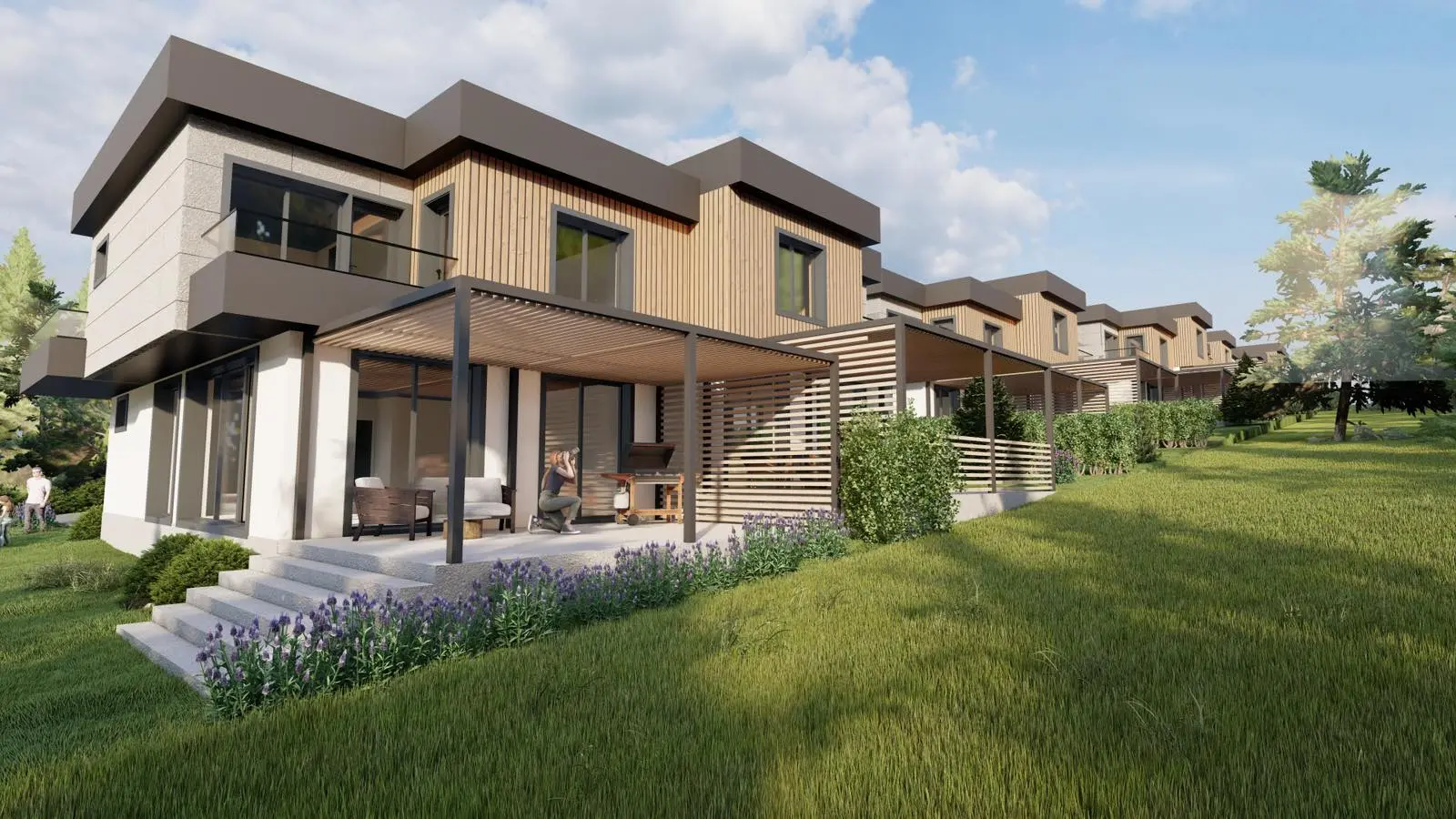 Современные таунхаусы в новом комплексе Grand Luxury Home